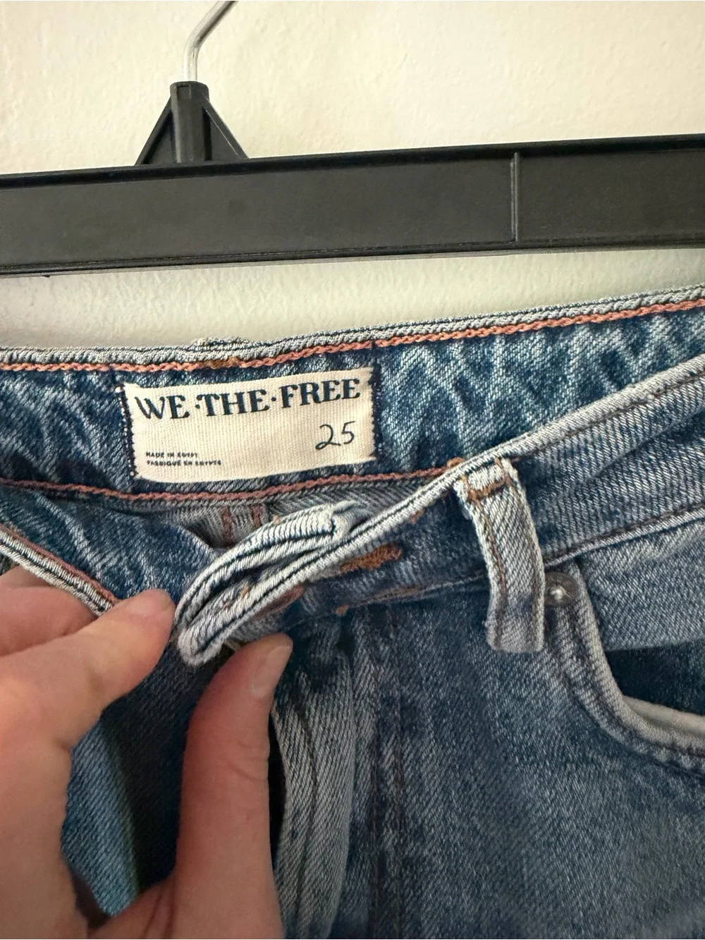Free People We The Free Pacifica Straight Leg Jeans Sz 25 High Rise